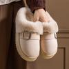 Хлопковые тапочки домашние тапочки на платформе осенне-зимние хлопковые туфли зимние сапоги нескользящие шерстяные тапочки с набивным утолщенным теплым хлопковым мопом