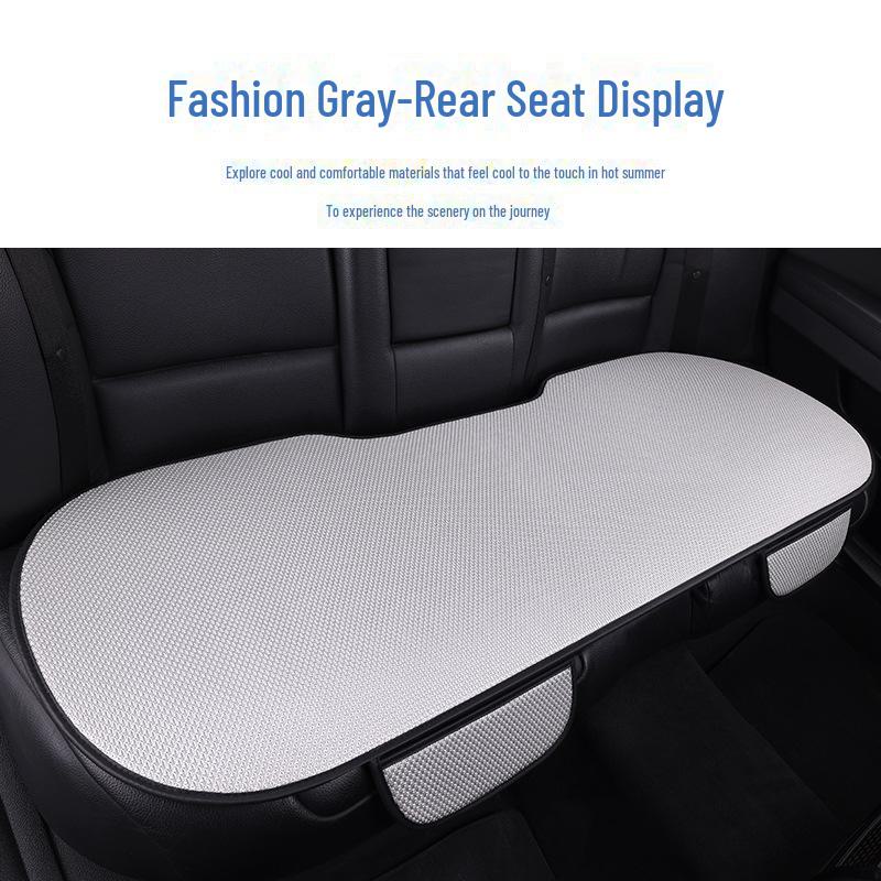 Комплект подушек для автомобильного сиденья из дышащего ледяного шелка для любого сезона, цельная конструкция с функциями вентиляции и комфорта.
