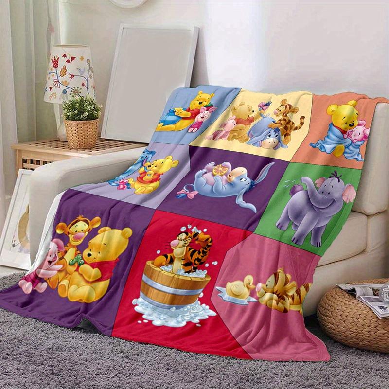 1pc. Cute Winnie The Pooh and Friends Cartoon Blanket, Soft Plush Throw for Room Decor, Perfect Gift for Friends and Family, Multi-Season Us