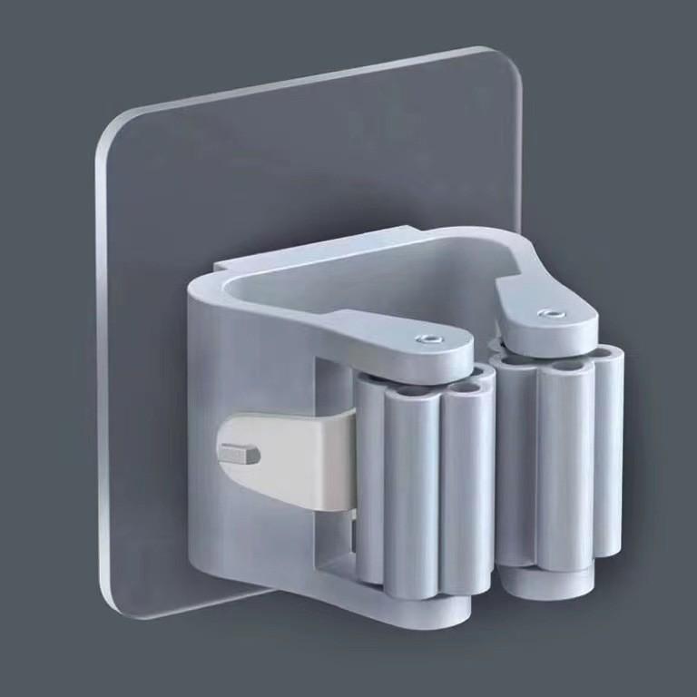 Настенный держатель для швабры и щетки без перфоратора для ванной комнаты и туалета