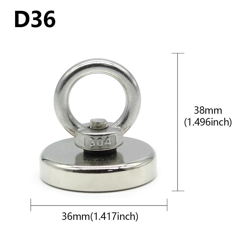 D16~D42mm сверхпрочный неодимовый рыболовный магнит N52 сверхпрочный редкоземельный магнит с потайным отверстием рым-болт спасательный магнитный
