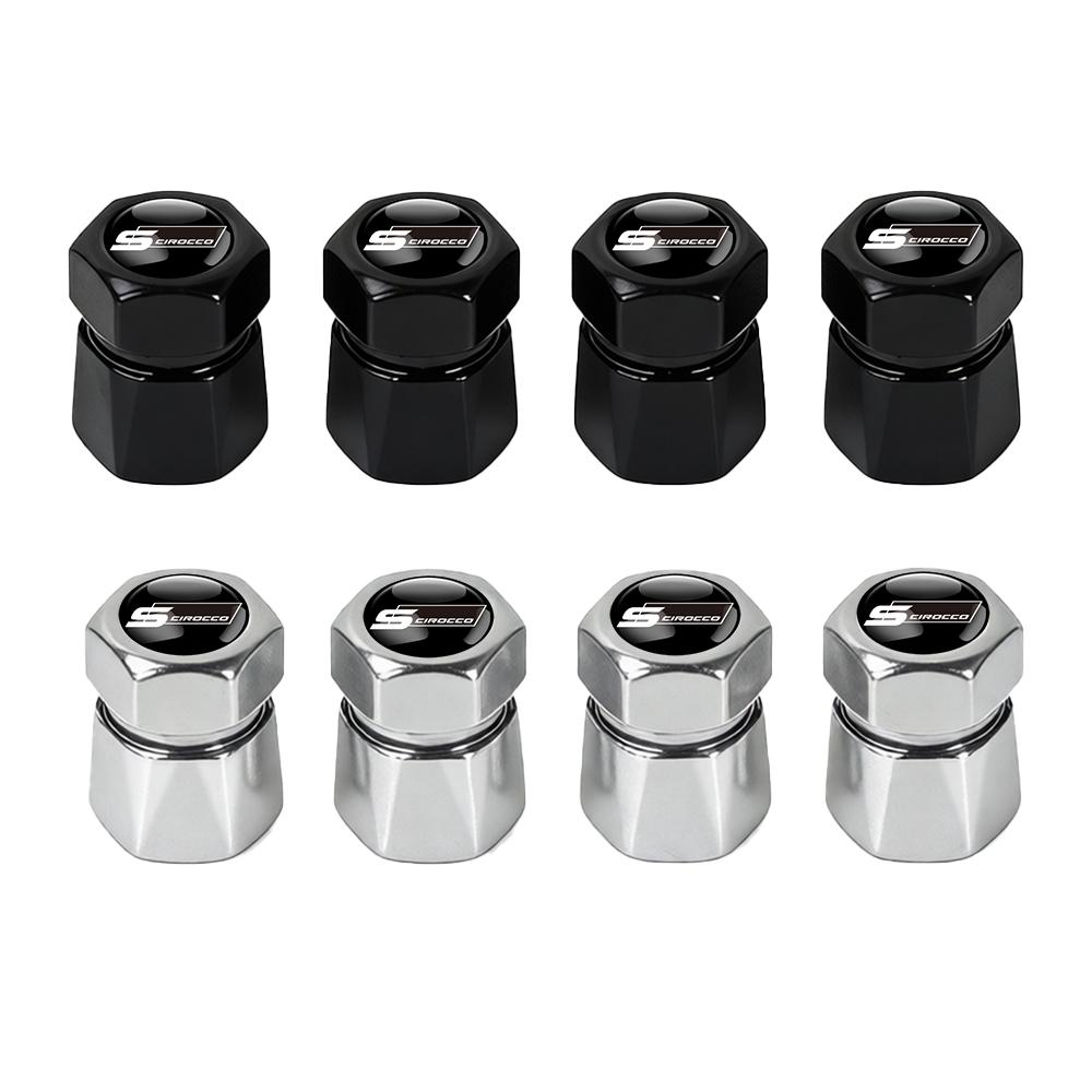 W1523D Metal Car Wheel Tire Valve Stem Caps Exterior Accessories For Volkswagen VW R Polo Passat Rline Golf 4 5 6 Tiguan Jetta GTI