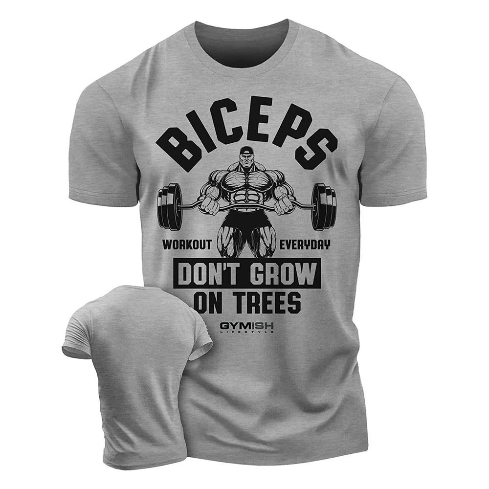 Мужская футболка оверсайз с забавным 3D-принтом для спортзала и графикой 'Сила зарабатывается, а не дается'