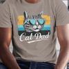 Cool Sunglasses Cat Dad Graphic Print Cotton Short Sleeve Tshirt Casual Mens Tee