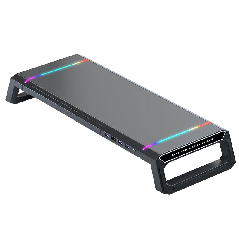 ICE COOREL Подставка-органайзер для монитора и ноутбука с USB-хабом и RGB-подсветкой