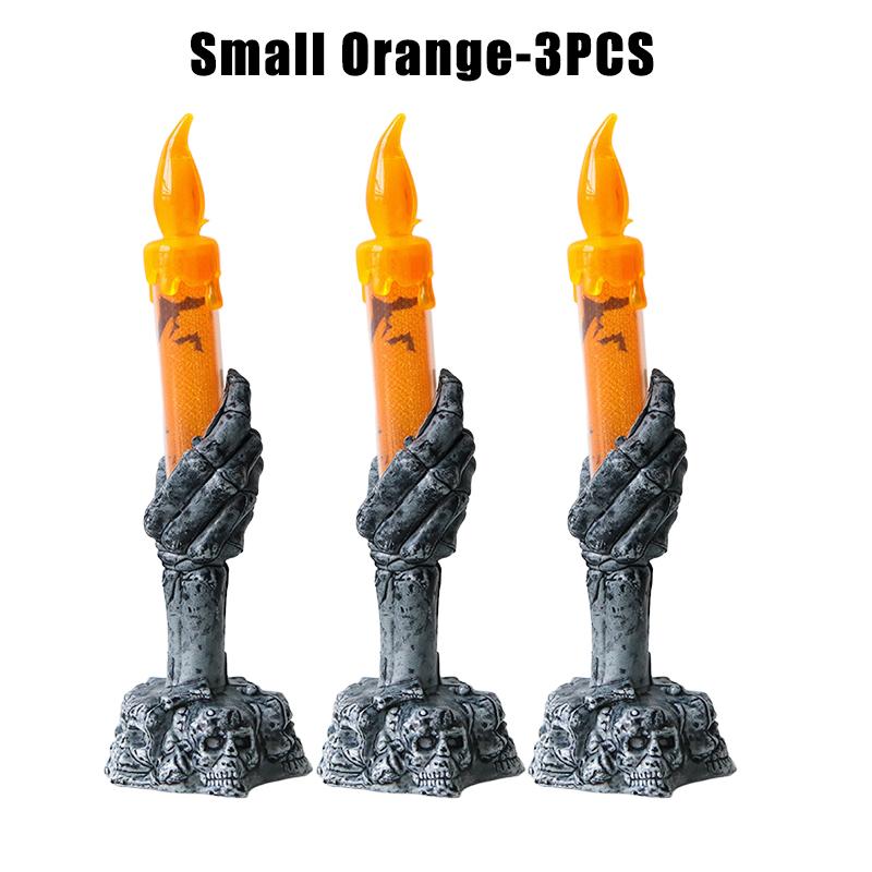 Halloween Witch Finger Skull LED Glowing Candle Light Bar KTV Party Decoration Prop Electronic Pumpkin Lamp