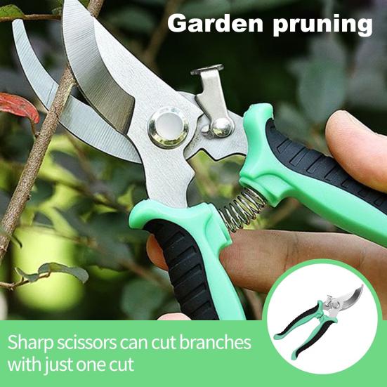 Garden Pruning Shears Stainless Steel Gardening Shears Tree Branch Cutter Snips Sharp Scissors for Cutting Flower Hedge Stem