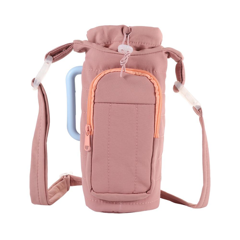 Water-resistant Water Bottle Holder Bag with Strap Portable Insulating Cup Sleeve Large Capacity Sling Purses for Outdoor Sports