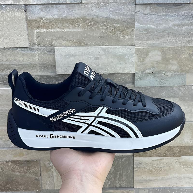 Повседневная обувь из дышащей сетки, весна 2025, новые мужские туфли, нескользящие и износостойкие, обувь Forrest Gump, мужские спортивные туфли на шнуровке