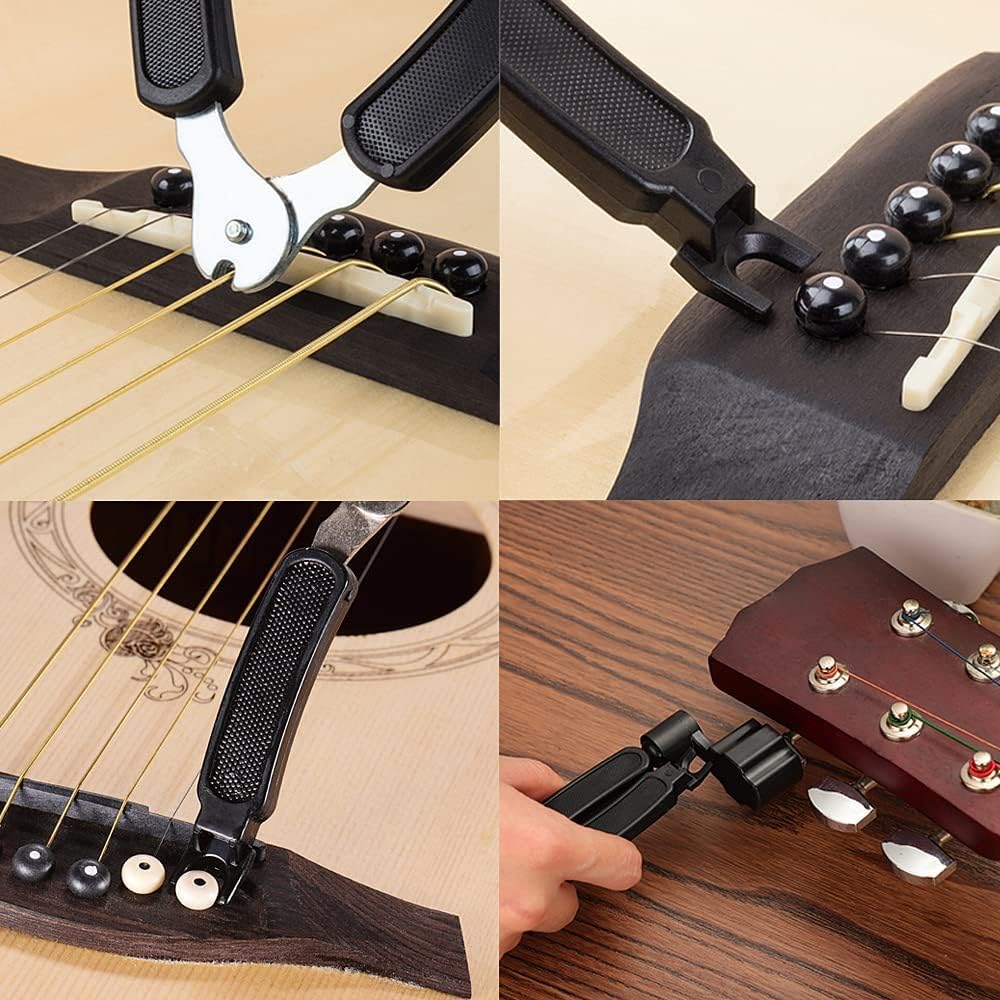 Принадлежности для ухода за гитарой Машинка для намотки струн гитары Многофункциональный резак для струн Машинка для намотки струн Кусачки Практичная необходимость Прочный поворотный механизм для колков Техническое обслуживание