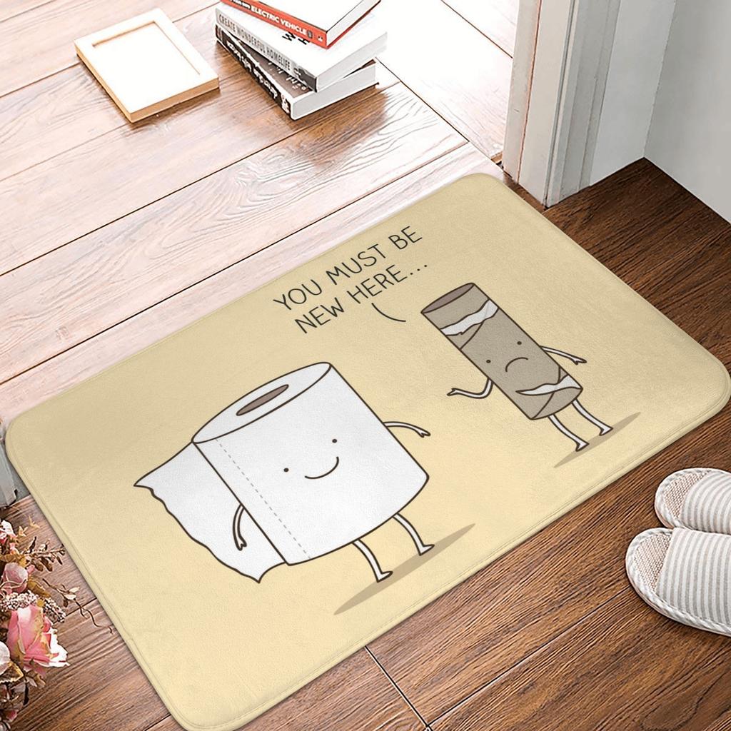 Going To The Toilet Doormat Mat Anti-Slip Kitchen Bath Toilet Rug Carpet