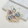 Красивые броши-цветы для женщин, стразы, эмаль, двухслойные растения, для вечеринки, офиса, брошь-булавка, подарки