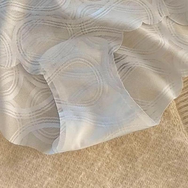 Women's Lace Seamless Underwear Women's Summer Mid-waist Pure Cotton 7A Antibacterial Extended Crotch Underwear Briefs