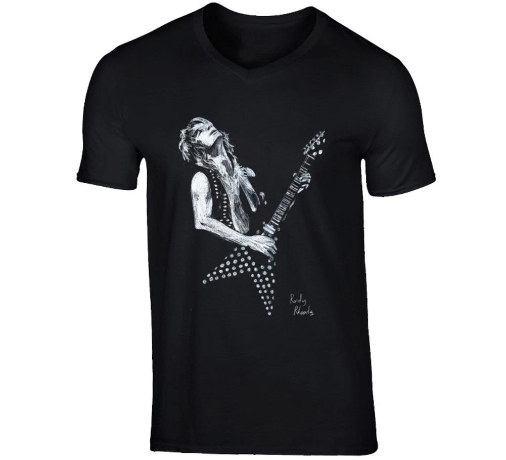 Футболка с принтом Randy Rhoads Tribute Rock & Roll Guitar