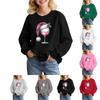 Kids' Fashion Loose-Fit Casual Long-Sleeve Christmas Print Oversized Crewneck Sweatshirt