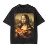 Funny Mona Lisa Selfie Art Meme Tshirt Summer  Y2k Funny Tshirts Casual Hippie Tshirt For Men Short Sleeve Printed Clothes