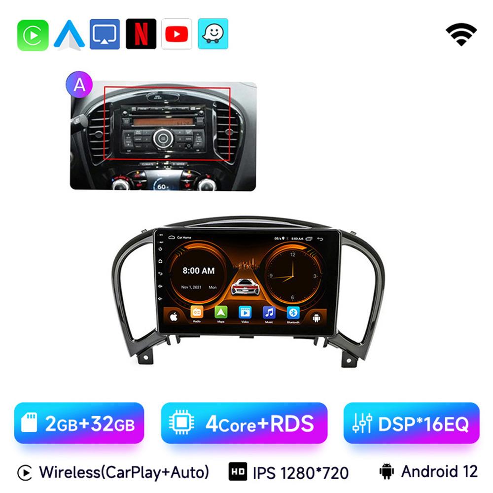 JIUYIN Android 13 Беспроводной CarPlay Android Auto Радио для Nissan Juke YF15 2010 2011 2012-2014 4G Автомобильная Мультимедиа GPS 2din