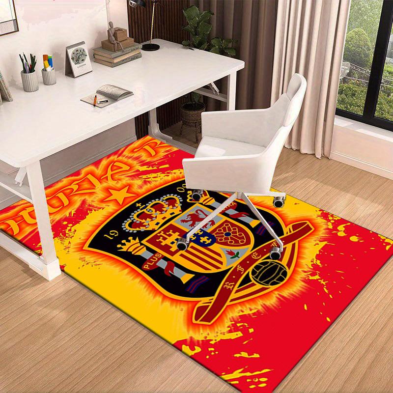 Spain FC Crest Printed Area Rug for Office, Chair Rug, Decorative Carpet Floor Mat, Large Size Fan gifts Christmas gifts