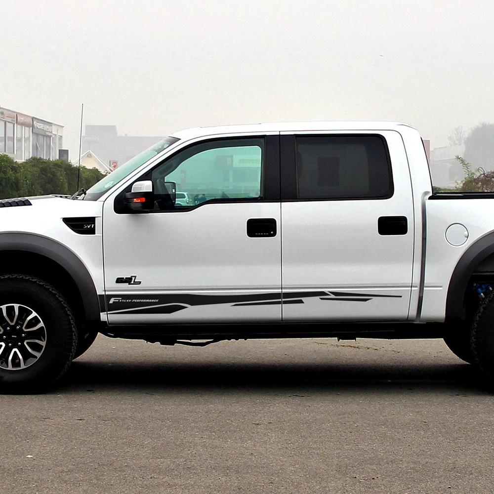 Декали на боковые юбки кузова Ford F-150 Raptor и наклейки для модификации автомобиля