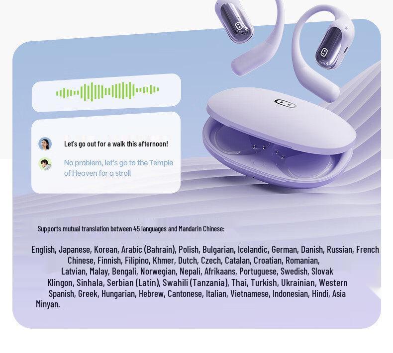 Xiaodu S108 Открытые Bluetooth-наушники для спорта с функцией умного перевода