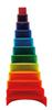 Grimm's Rainbow Semi-Circle Wooden Building Blocks, Educational Toy, Pretend Play Board, 18.5cm H X 37cm W X 0.8cm D (Largest Part)