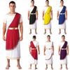Men's Ancient Greek God Cosplay Costume Roman Toga Robe Caesar Dress Up