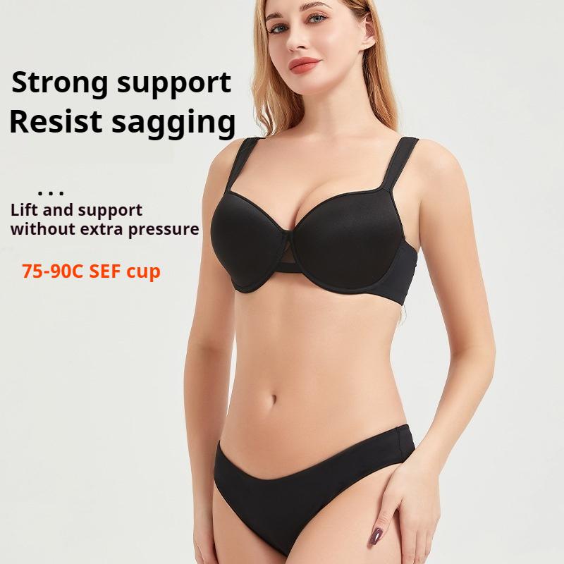 Бюстгальтеры, которые делают грудь меньше, предотвращающие провисание, пуш-ап с полным покрытием чашек, дышащие бесшовные трусики, комплекты нижнего белья больших размеров