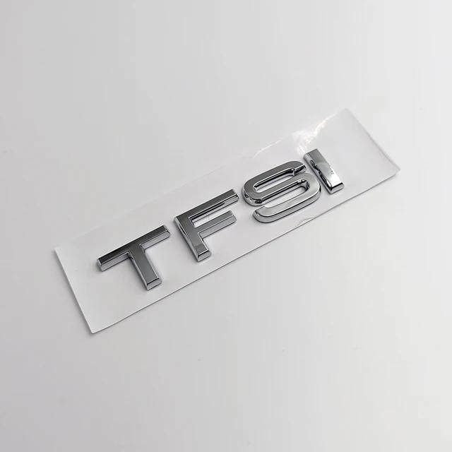 AAZN1 3D TFSI TDI Car Sticker ABS Letter Logo Rear Trunk Boot Emblem Badge Decals For A3 A4 A5 A6 A7 A8 Q2 Q3 Q5 Q7 Accessories