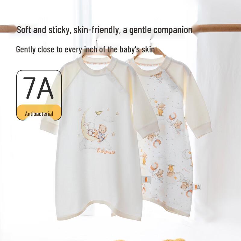 Babyprints Хлопковая ночная рубашка и пижама для малыша с длинным рукавом