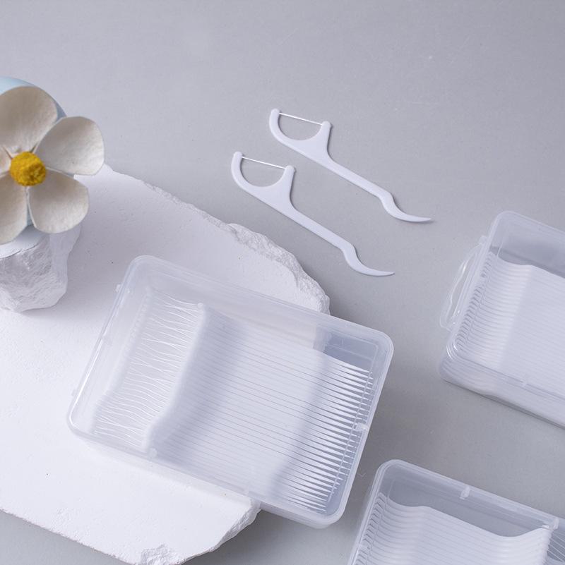 Compact Toothpick Case & Individually Wrapped Dental Floss Sticks with LOGO