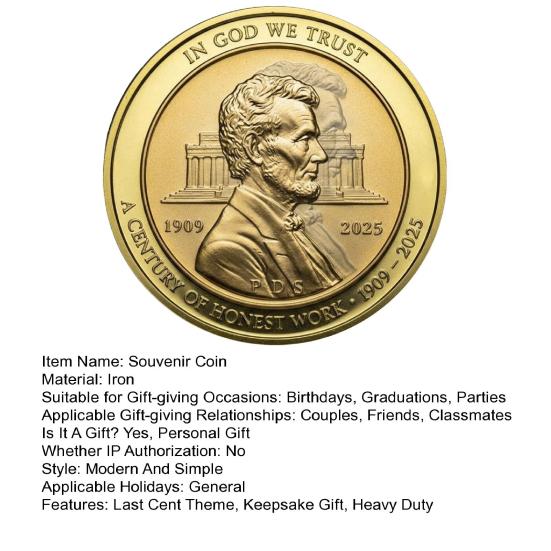 1/2/3 шт. Последний цент Монета 'Конец эпохи' Пенни 1793-2025 Последний цент Коллекционная монета Сувенирный жетон Для любителей истории Памятный подарок