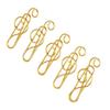 100 Pcs Gold/ Green Fancy Paperclips Anti Slip Small Paper Clips Cute Paperclips  Notebook