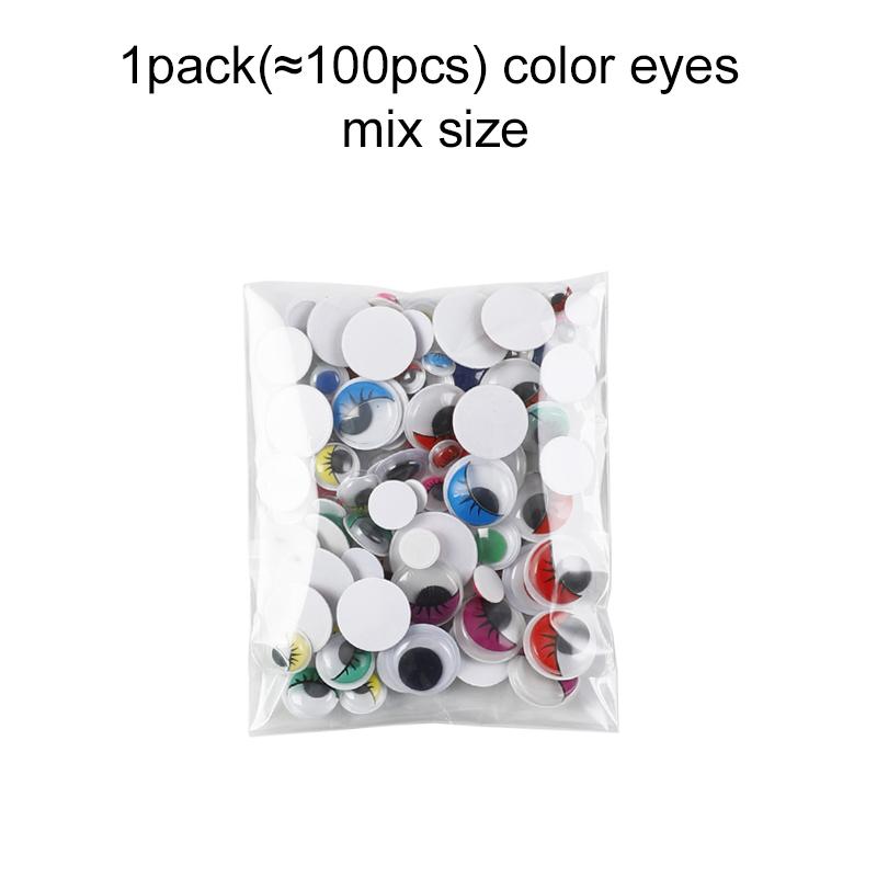 100 шт./упак. Самоклеящиеся глазки-шарики для кукол, аксессуары, глаза для DIY, скрапбукинга, поделок, рукоделия, ручной работы, игрушек TMZ