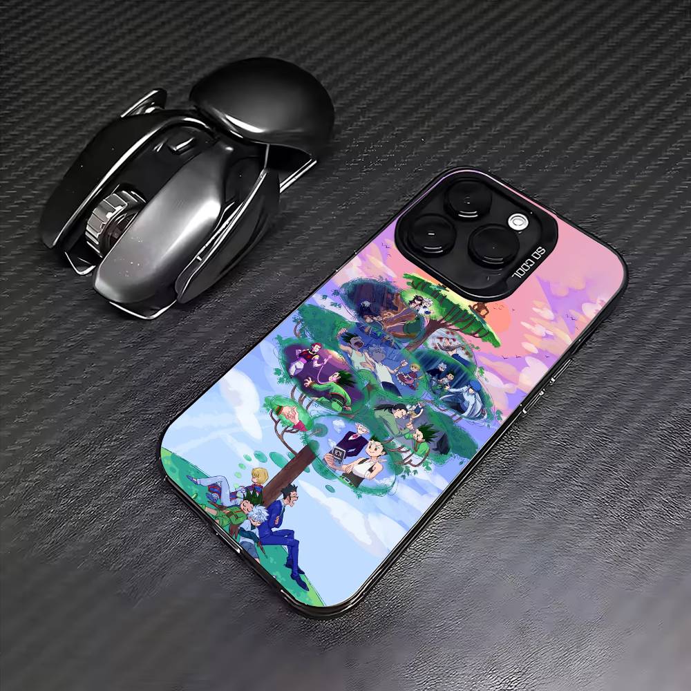 ГОРЯЧАЯ Аниме H-Hunter x Hunter Чехол для телефона Для iPhone17,16,15,14,13,12,11 Plus,Pro Max Цветной Посеребренный Внутренний Чехол