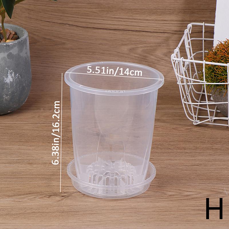 1 шт., цветочный горшок для орхидей, пластиковые горшки с отверстиями, поддон, декоративные контейнеры, утолщенные для комнатного сада, питомника