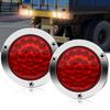 Ygmylandbb Светодиодный задний фонарь для грузовика Задний фонарь прицепа 24В Тормоз Универсальный 24 светодиода Круглый Задний фонарь для грузовика, прицепа, лодки Красный Комплект из 2 штук