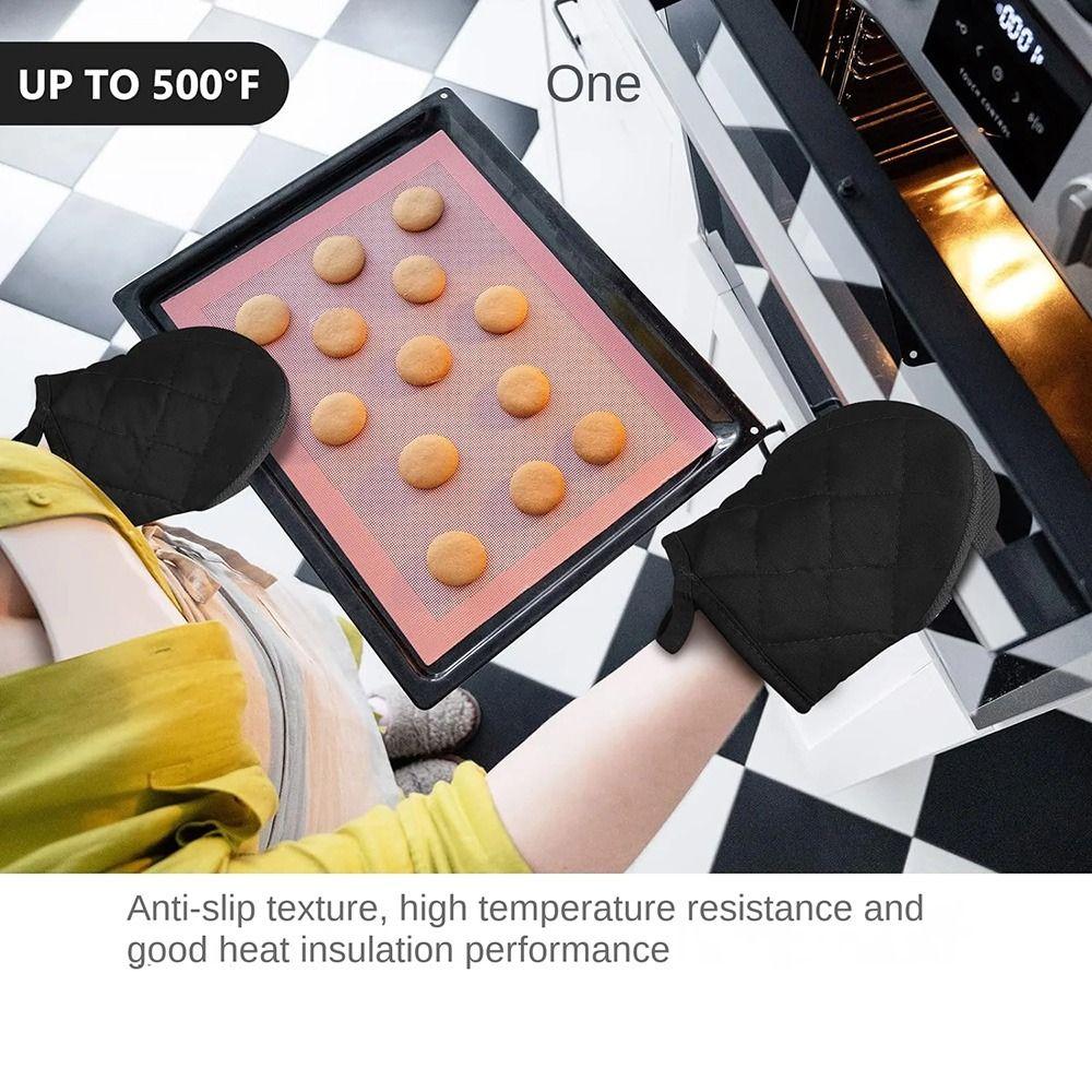 Противоожоговые рукавицы для выпечки, термостойкие, для барбекю, мягкие, короткие, для духовки, микроволновки