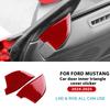 Настоящая мягкая карбоновая наклейка для Ford Mustang GT Dark Horse EcoBoost 2025 2025 2026 LHD RHD Внутренняя треугольная панель двери автомобиля Отделка