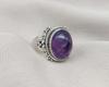 Amethyst Ring: Handmade 925 Sterling Silver Boho Statement Jewelry