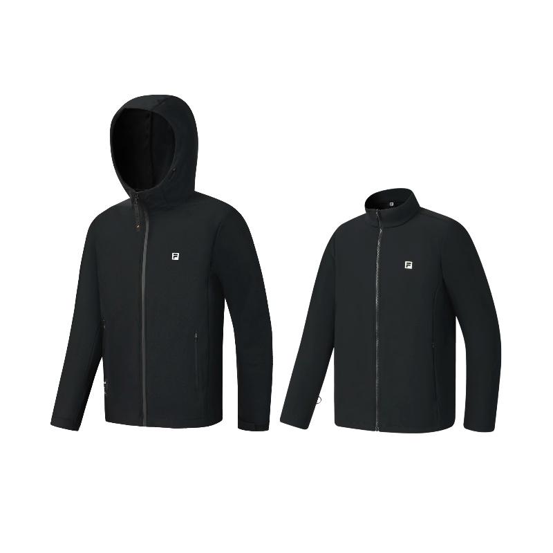 FILA Fitness Jackets Men's Pitch Black Hooded Moderate Other A11M611716F-BK