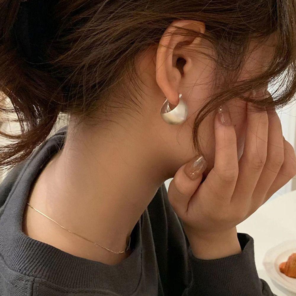 Fashion Jewelry Niche Design Stud Earrings Women Frosted Earrings Korean Style Earrings Ear Buckles