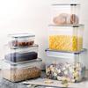 3Pcs Clear Food Storage Box with Airtight Lid Large Capacity Multi-functional Kitchen Refrigerator Dry Goods Nuts Snacks Grain Cereal Seasoning