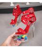 Model Rivet Zipper Roman Sandals Transparent Luminous Shoes Sexy Heels Sandals 1986 Series 20cm Heel 10cm Platform LFD