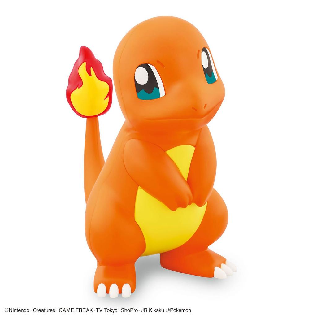 BANDAI SPIRITS Pokemon Plastic Model Collection Quick Charmander Bulbasaur Squirtle Set Plastic Model 11+13+17 & & Color-coded