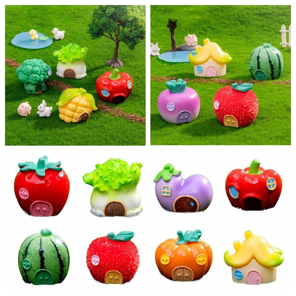 Micro Landscape Cartoon Vegetable House Multicolor Desktop Knick-knack Creative Fairy Tale House