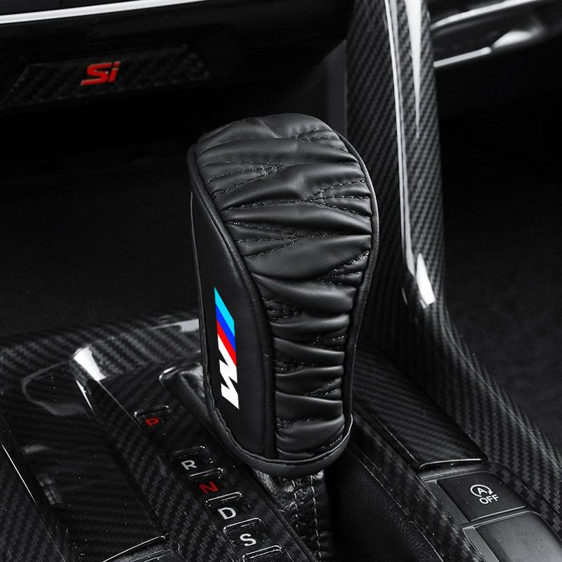 YMDM4 Car Shift Handle Cover Non-slip Wear-resistant For BMW 1 3 5 7 Serie M Performance X1 X3 X4 X5 F10 F15 F16 F20 F30 M3 M4 E34 E46
