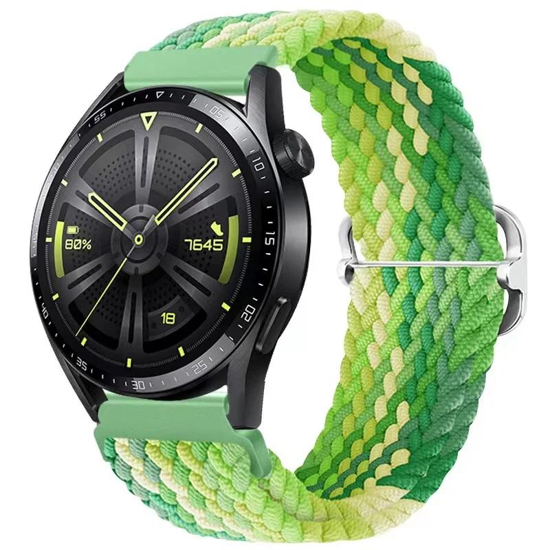 22 мм 20 мм Плетеный нейлоновый ремешок для Huawei Watch 4/3/GT4-3 Samsung Watch 6/5/4/3 Тканевый браслет Наручный ремешок Amazfit GTR 4/GTS4