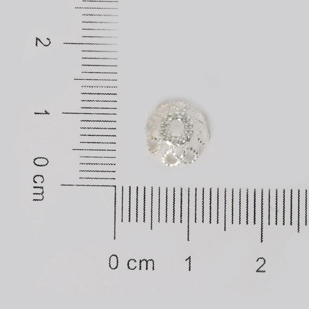 Mix Color Metal Flower Petal End Spacer Hallow Beads Caps Charms Bead Cups For Jewelry Necklace Making Supplie