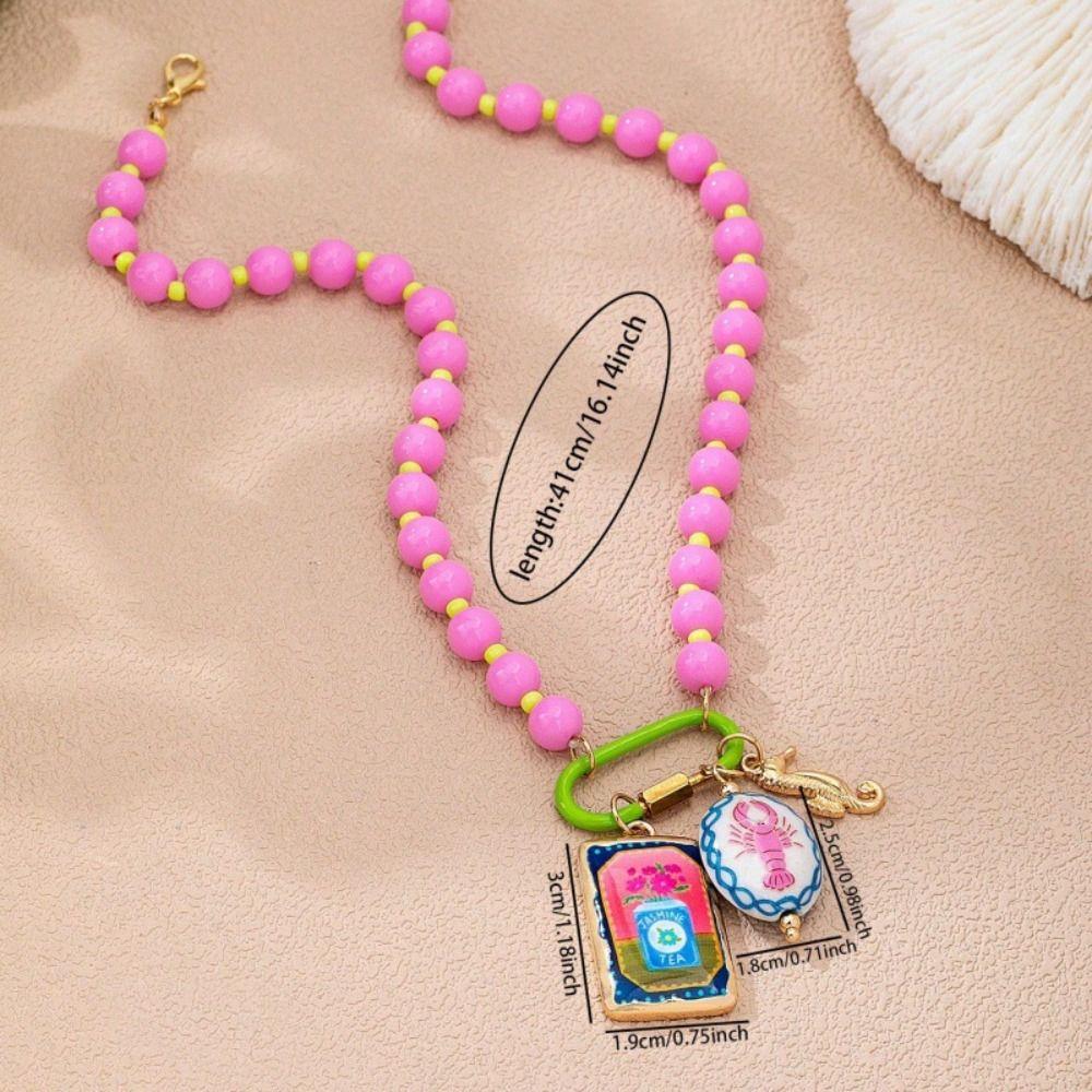 Handmade Beaded Necklace Starfish Shell Charm Multi-Layer Necklace Boho Necklace Jewelry Gifts