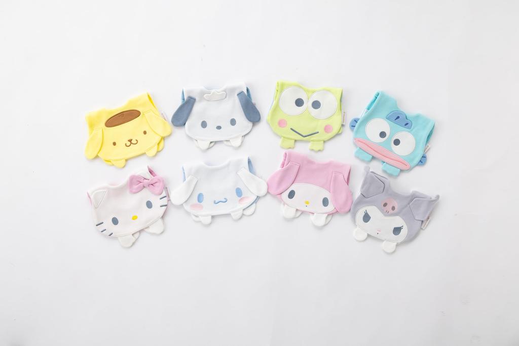 Baby Character Shape Bib Pompompurin Baby Meal Apron Gift Cotton Soft Organic Cotton Cute Baby Gift 019241 [Sanrio] 100%